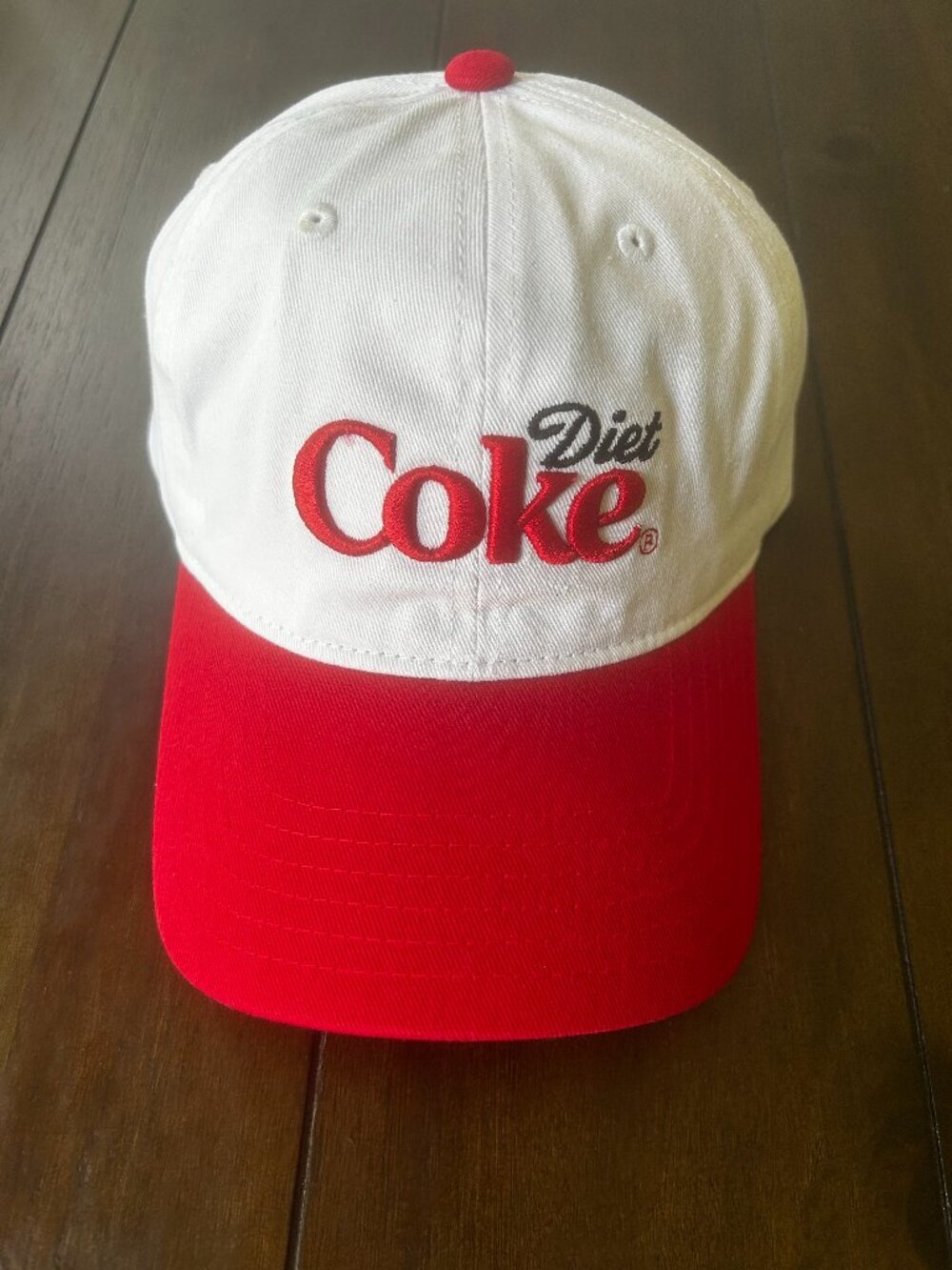 Diet Coke Red & White Embroidered Logo Adjustable Baseball Cap